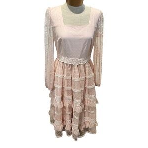 RP Rachel Parcell Womens Dress Formal Powder Pink Size Medium Prom Ruffled NWOT